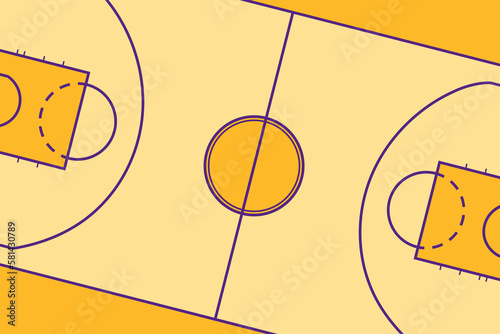 vector graphic background basketball court no people for background - illustration website card poster calendar printing