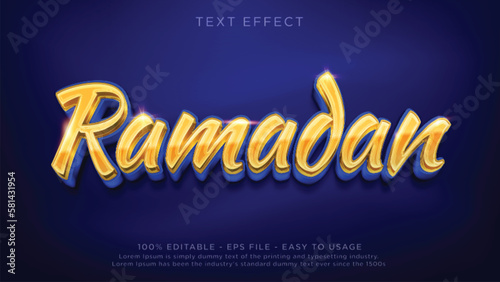 Ramadan 3d bold editable text effect