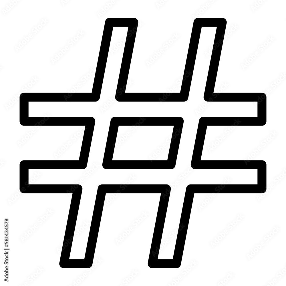 Obraz premium hastag line icon
