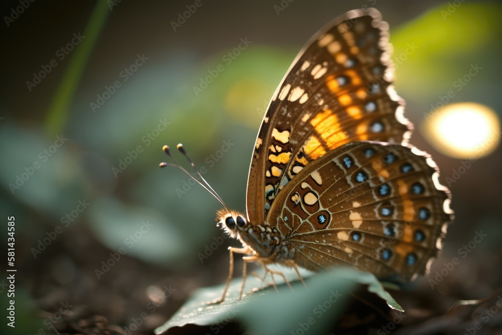 Obraz premium butterfly on a leaf