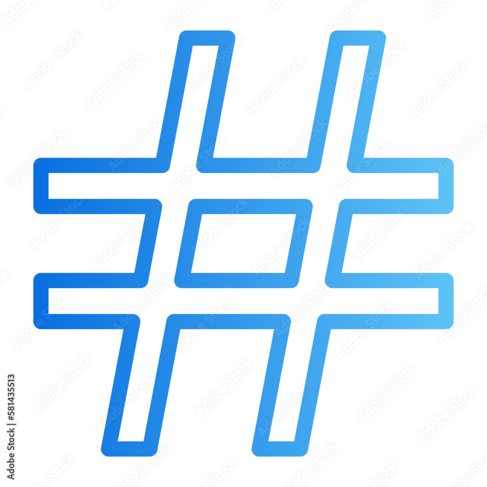 Obraz premium hastag gradient icon