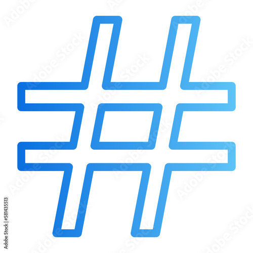 hastag gradient icon