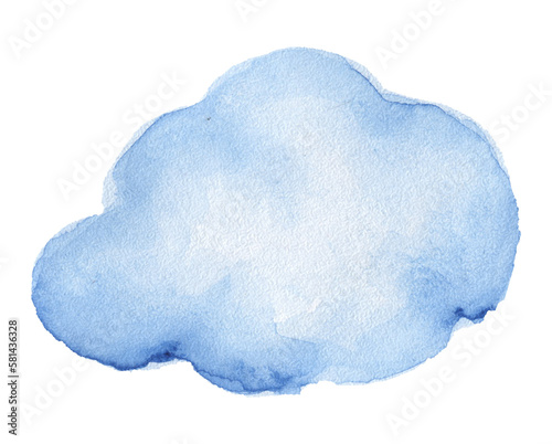 Watercolor cloud for baby shower illustrations