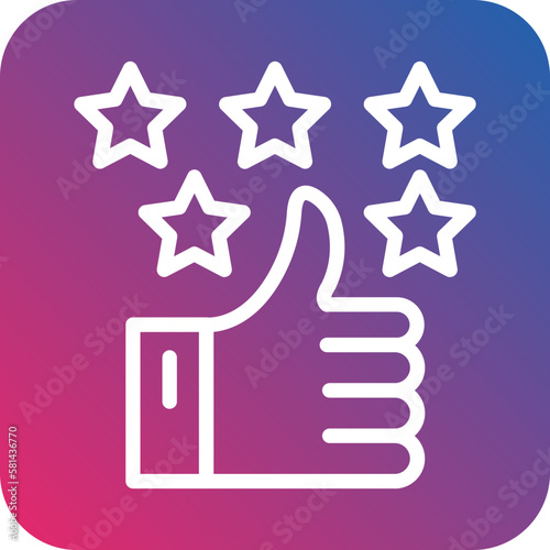 Vector Design Positive Review Icon Style