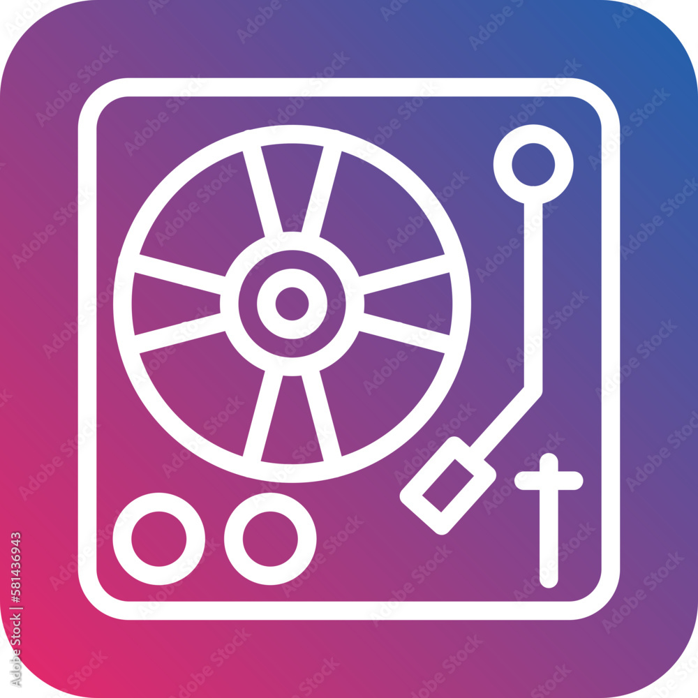 Fototapeta premium Vector Design Turn Table Icon Style