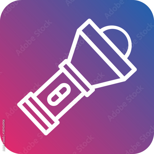 Vector Design Flashlight Icon Style