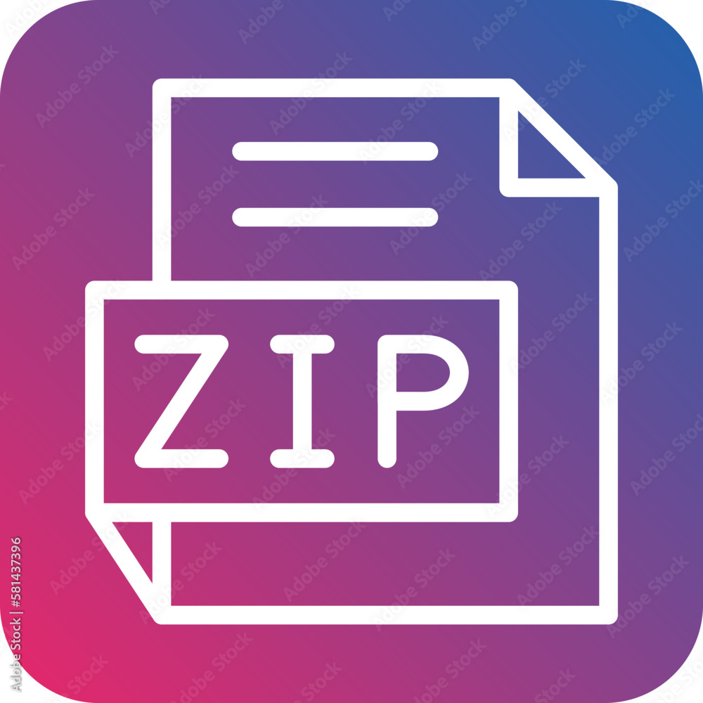 Vector Design ZIP Icon Style Vector Design ZIP Icon Style