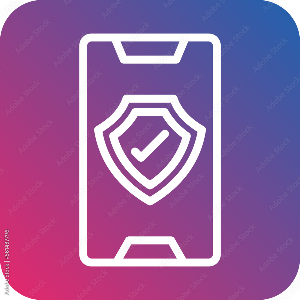 Vector Design Mobile Security Icon Style Vector Design Mobile Security Icon Style