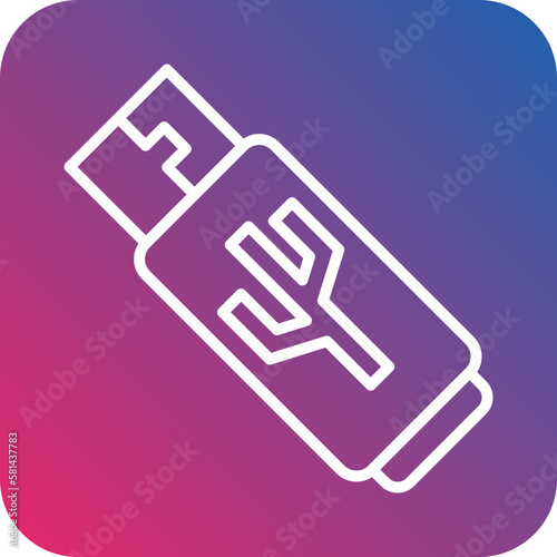 Vector Design Usb Drive Icon Style