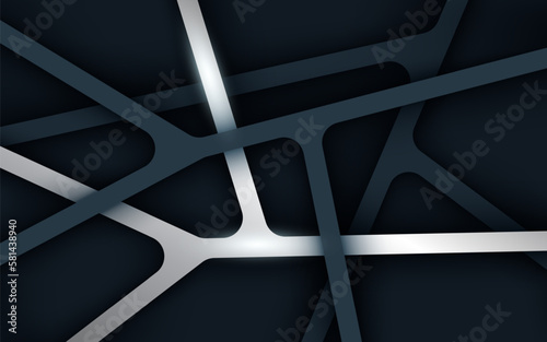 Abstract black silver gradient dimension line background. eps10 vector