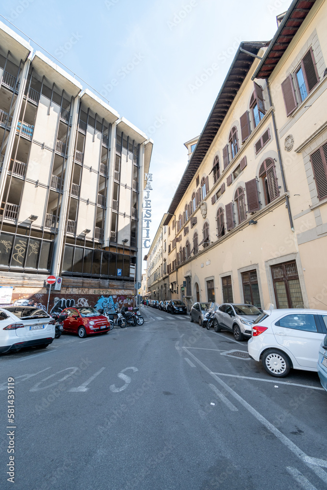 Florence, Italy - September 13, 2021: Majestic Building in Florence