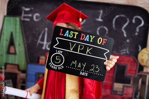 Kindergarten VPK graduation boy diploma 