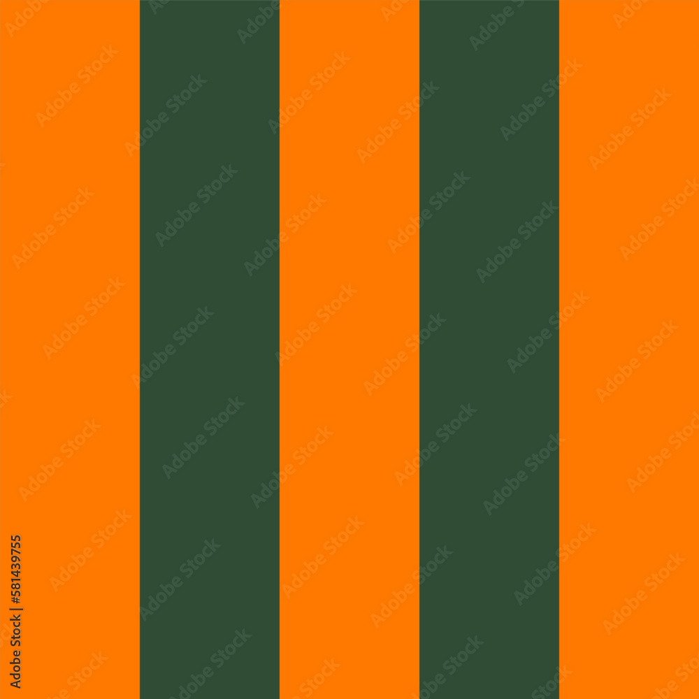 Pattern green and orange vertical strips