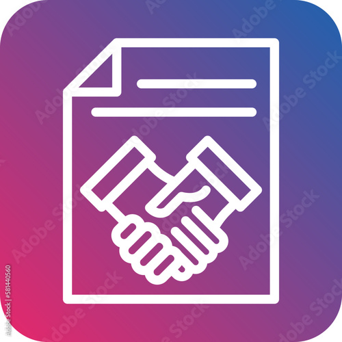 Vector Design Agreement Icon Style