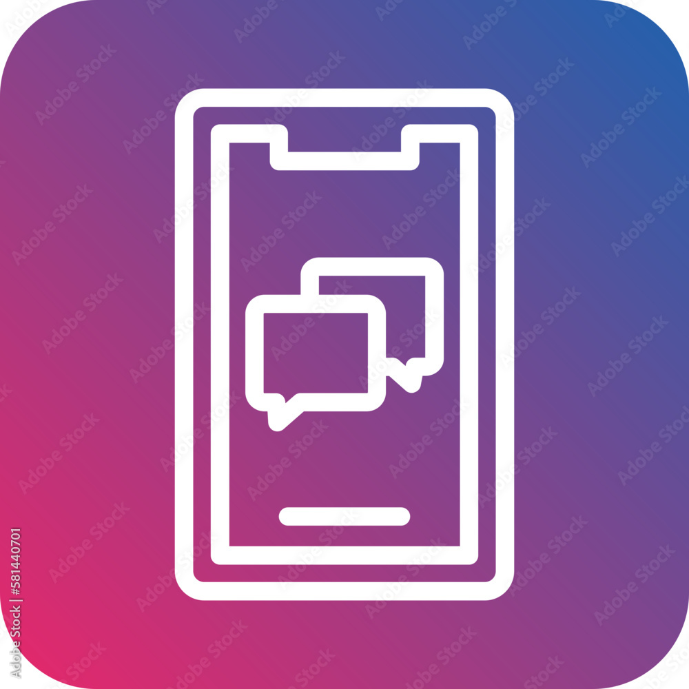 Vector Design Mobile Chat Icon Style Vector Design Mobile Chat Icon Style