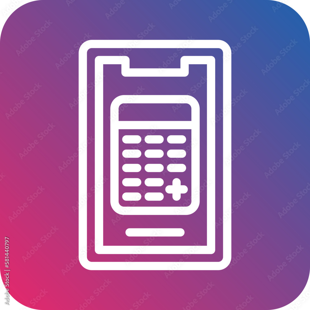 Vector Design Mobile Calculator Icon Style Vector Design Mobile Calculator Icon Style