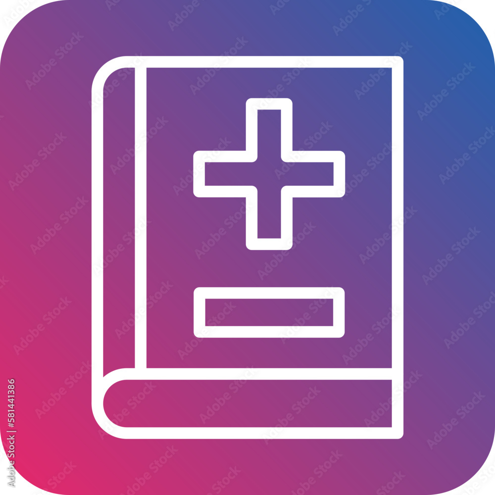 Fototapeta premium Vector Design Medical Book Icon Style