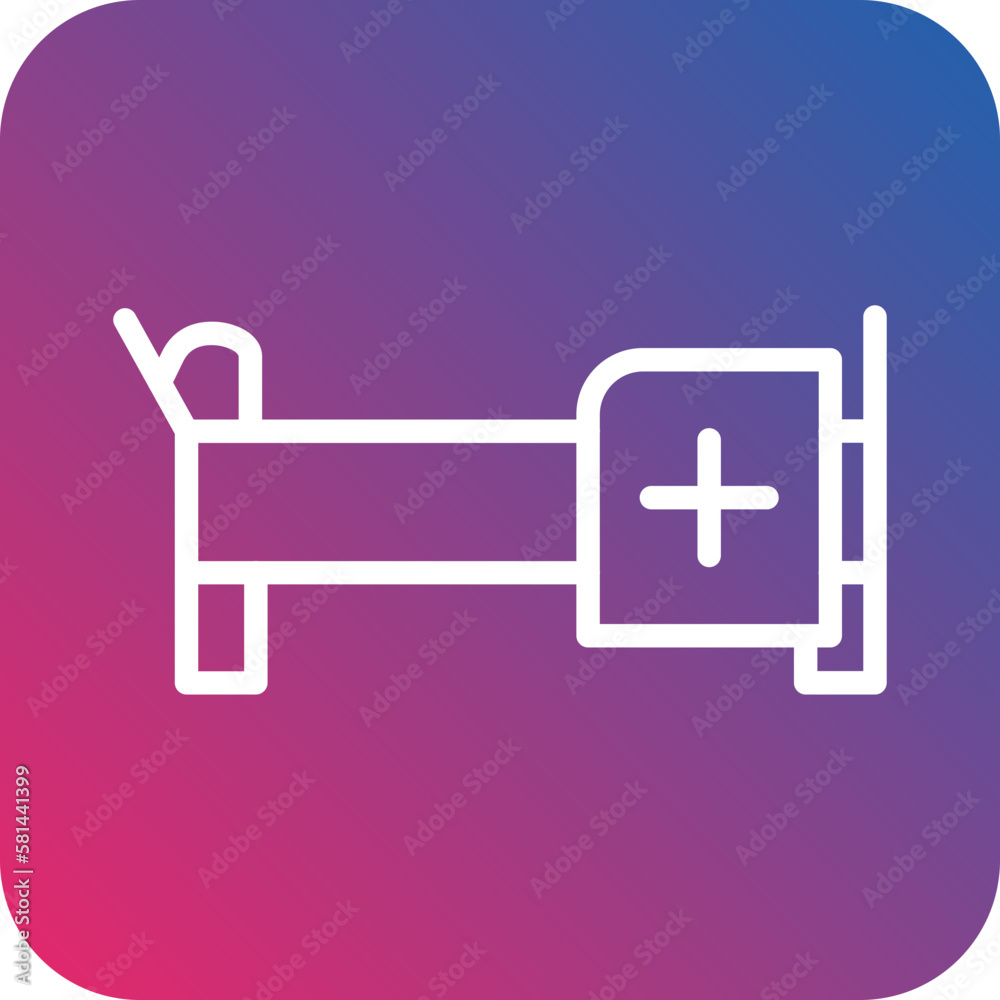 Fototapeta premium Vector Design Hospital Bed Icon Style
