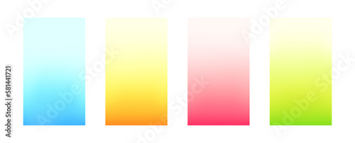 Set of beautiful soft backgrounds with a gradient. Vector illustration of gentle abstract backgrounds of different colors: blue, yellow, red, green. Banners, posters, wallpapers, covers © Kateryna_Malovana
