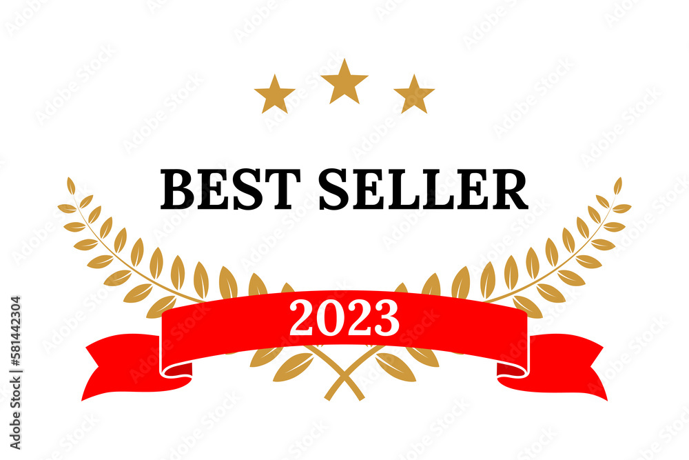 Top Rated Golden Label With Red Ribbons, Vector Illustration