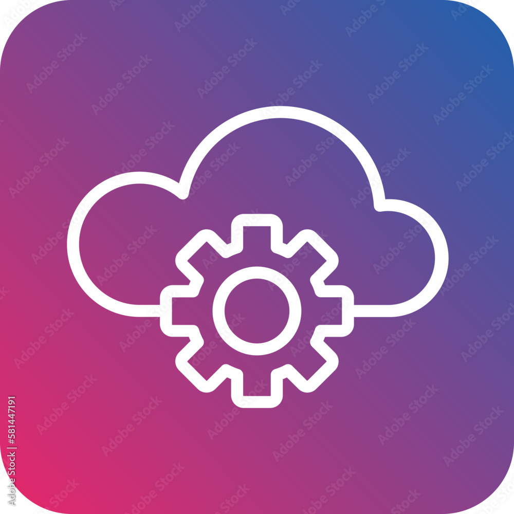 Vector Design Cloud Settings Icon Style Vector Design Cloud Settings Icon Style