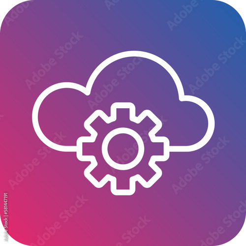 Vector Design Cloud Settings Icon Style
