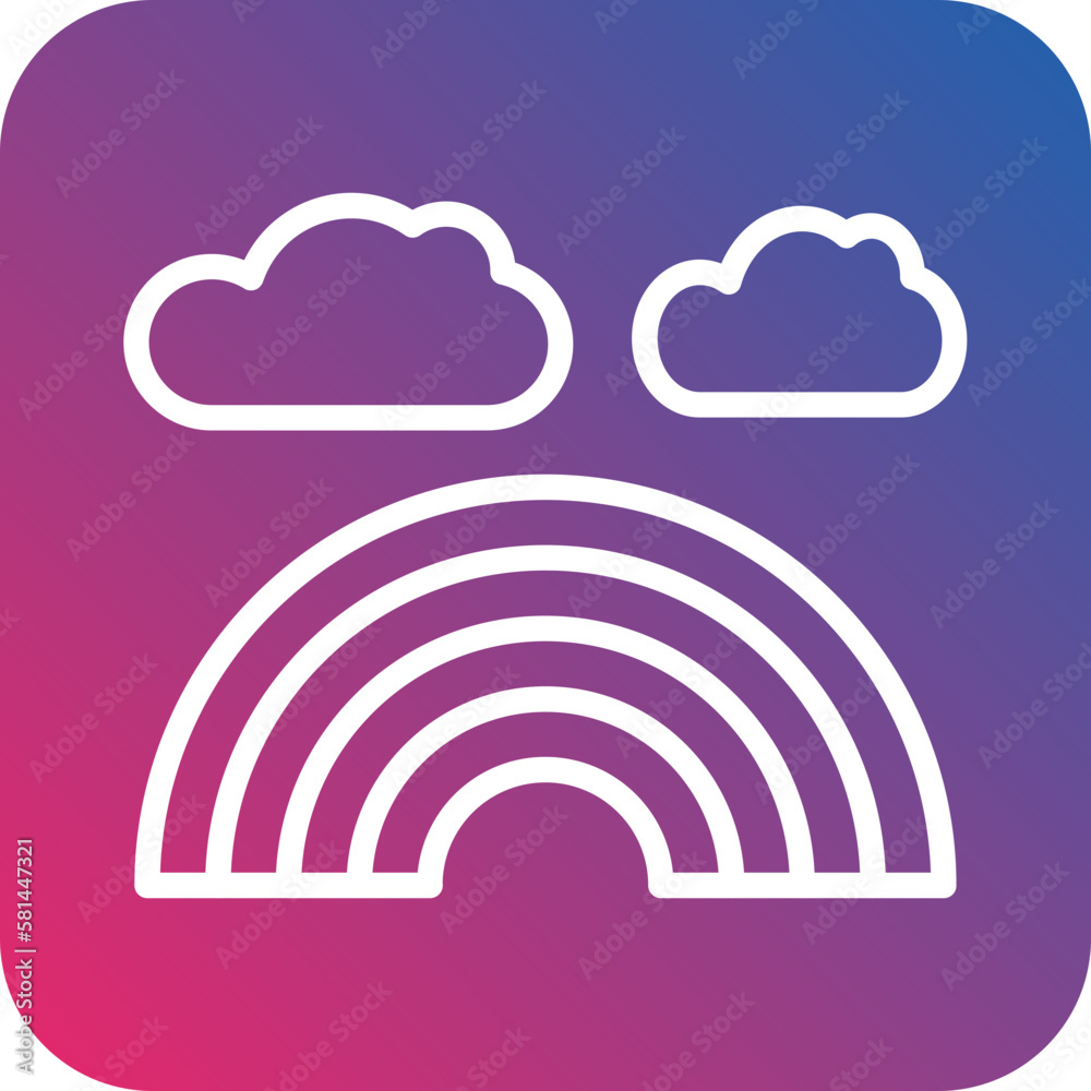 Vector Design Rainbow Icon Style Vector Design Rainbow Icon Style