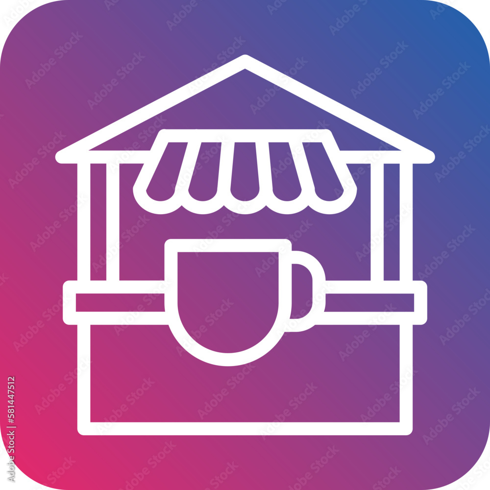 Obraz premium Vector Design Tea Stall Icon Style