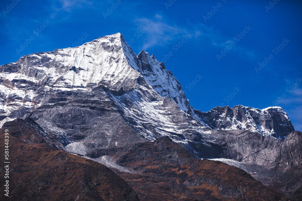 Obraz premium Kongde-Ri Mount. View from Namche Bazar Village, Nepal