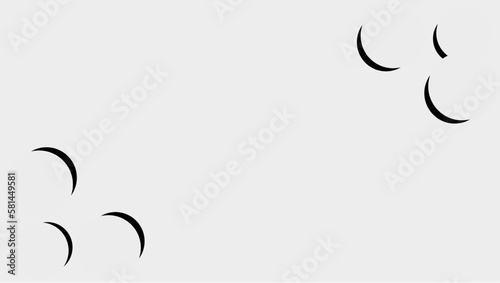 Vector isolated empty space with gray background and circles on the side . 
