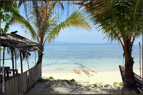 View on the beach in Indonesia