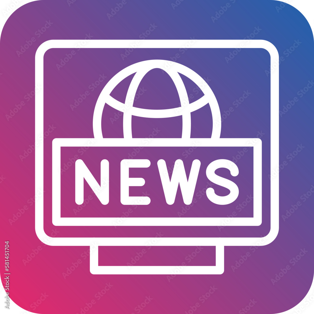 Vector Design Breaking News Icon Style
