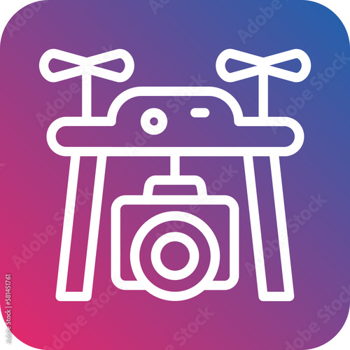 Vector Design Drone Camera Icon Style