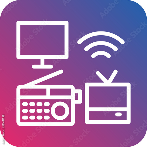 Vector Design Mass Media Icon Style