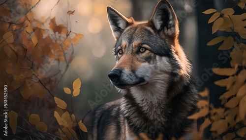  Autumn s Alpha  A Portrait of the Majestic Wolf 