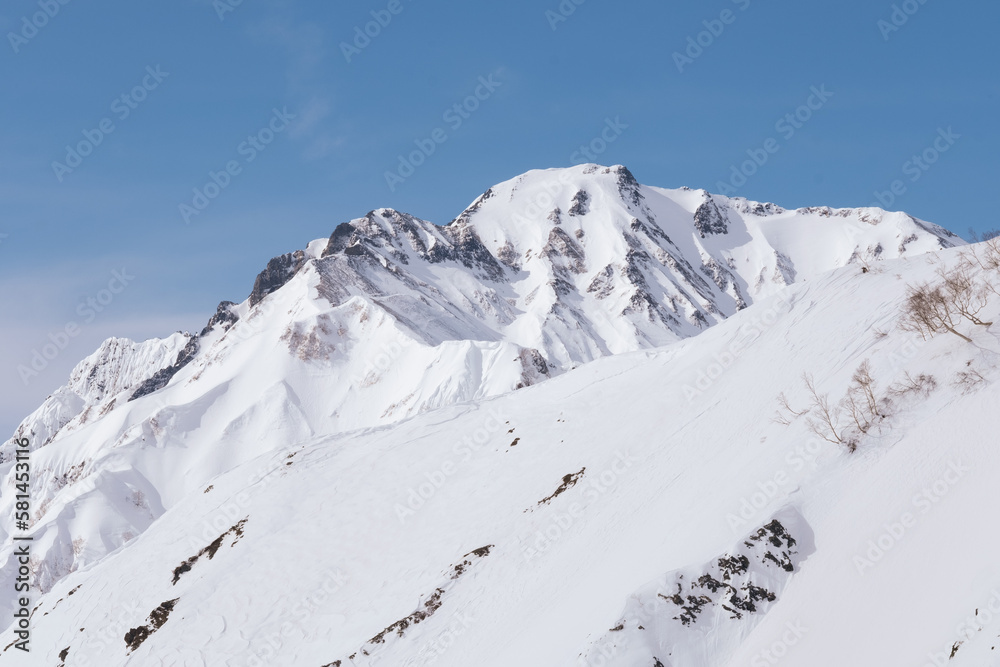 冬山登山の風景