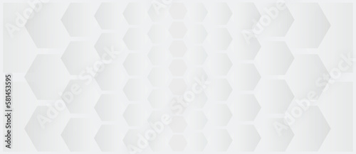 Abstract white background with hexagon pattern