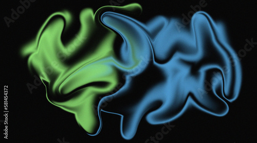 Liquid blue green style background photo