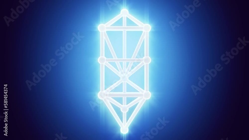 looped 3d animation Kabbalah tree of Sefirot