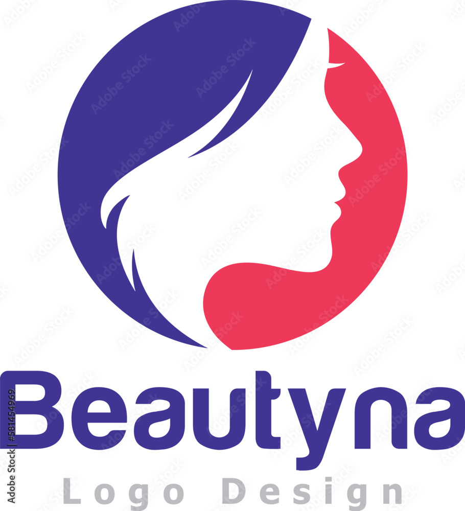 Beauty logo negative space. Beauty logo negative space.