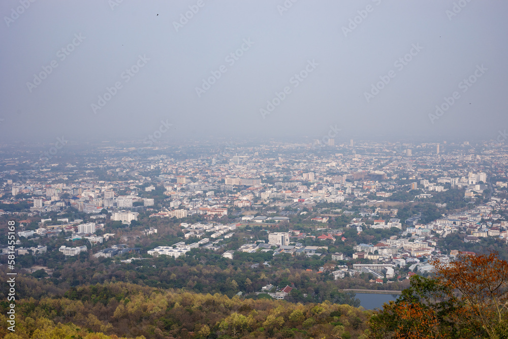 Chiang Mai Cityscape in pm2.5