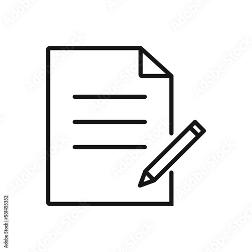 Editable Icon of Edit File, Vector illustration isolated on white background. using for Presentation, website or mobile app