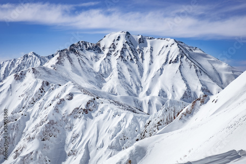 冬山登山の風景