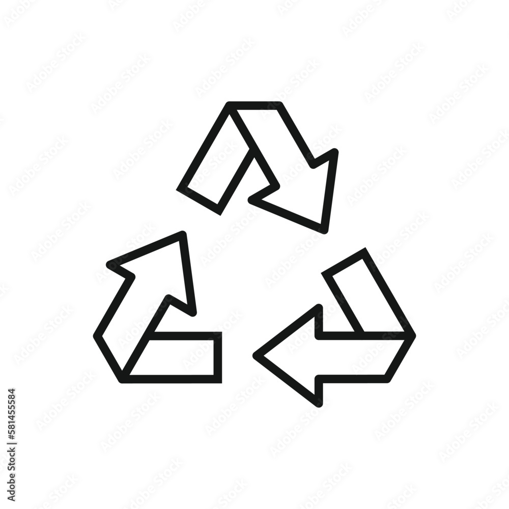 Editable Icon of Recycle, Vector illustration isolated on white background. using for Presentation, website or mobile app