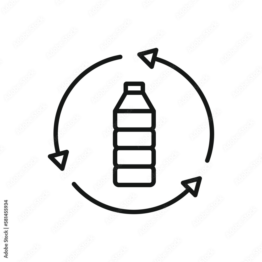 Editable Icon of Bottle Recycle, Vector illustration isolated on white background. using for Presentation, website or mobile app Editable Icon of Bottle Recycle, Vector illustration isolated on white background. using for Presentation, website or mobile app