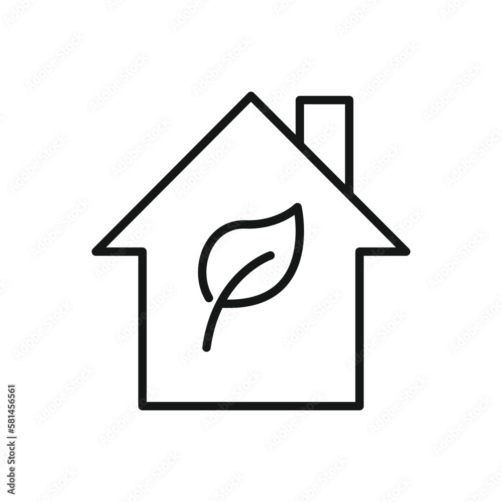 Editable Icon of Green House, Vector illustration isolated on white ...