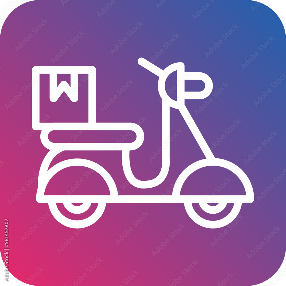 Vector Design Motorbike Delivery Icon Style