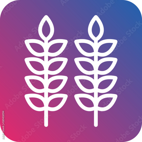 Vector Design Wheat Plantation Icon Style
