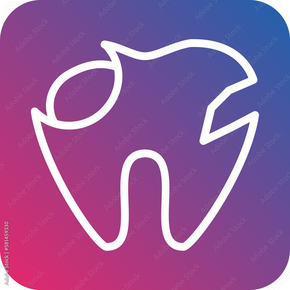 Vector Design Broken Tooth Icon Style Vector Design Broken Tooth Icon Style