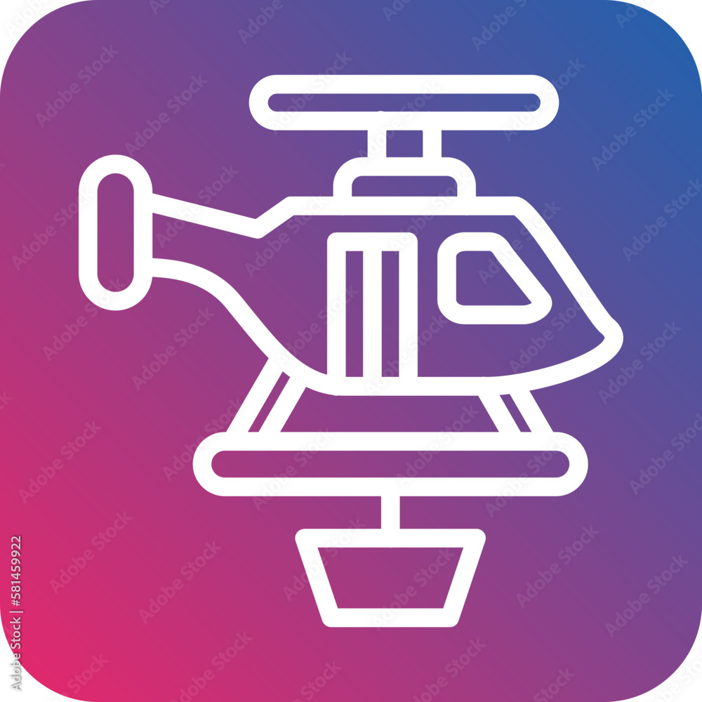 Vector Design Firefighter Helicopter Icon Style Vector Design Firefighter Helicopter Icon Style